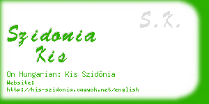 szidonia kis business card